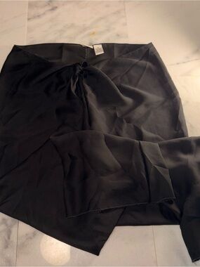 Merona Black Tie-Front Sheer Swim Cover up Pants